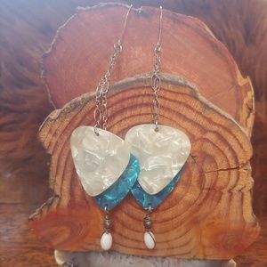 Guitar pick Gypsy Boho hippy Festival earrings
